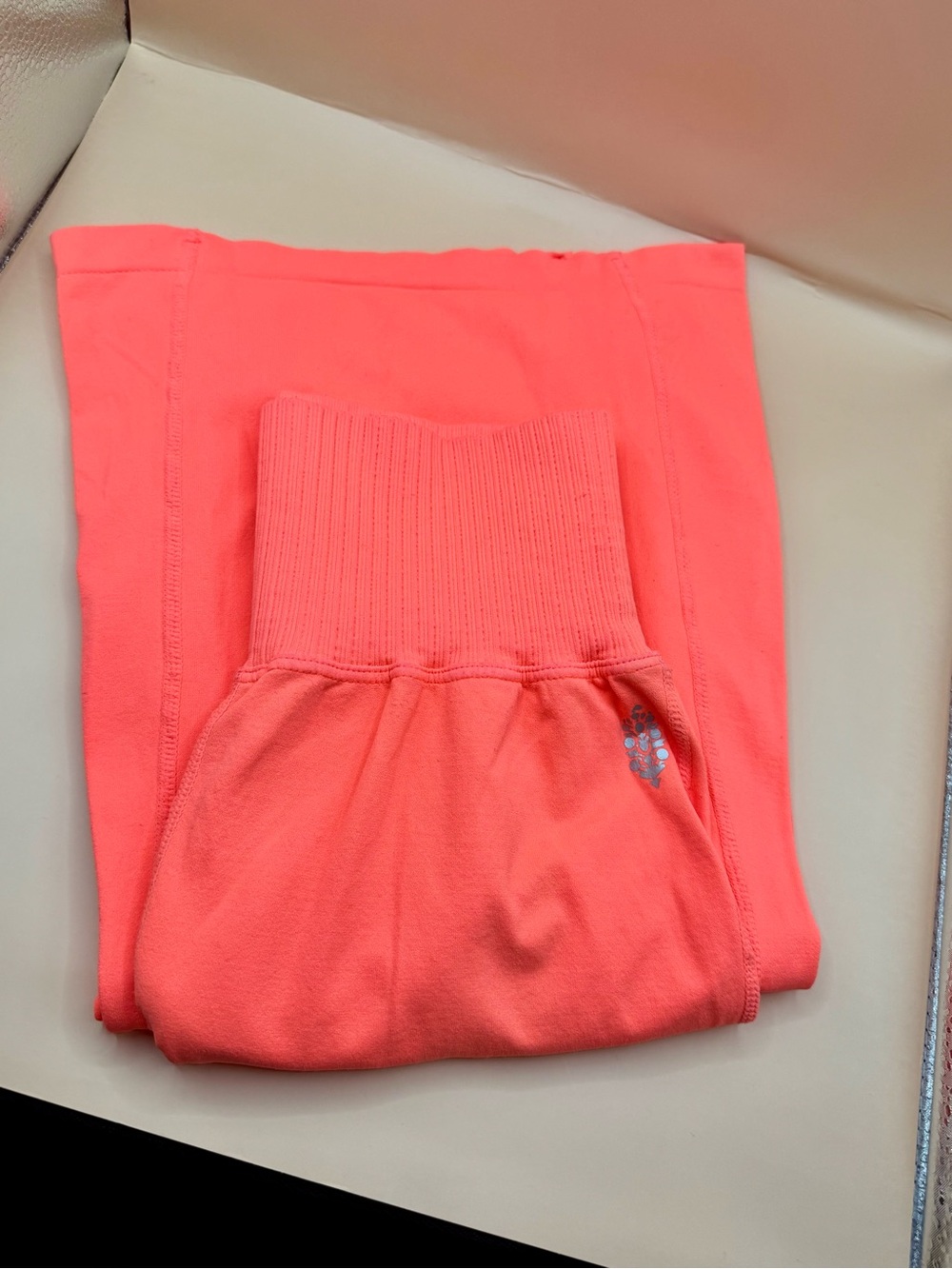 Free People FP Movement Good Karma Flare Leggings High Rise Bright Orange XS/S